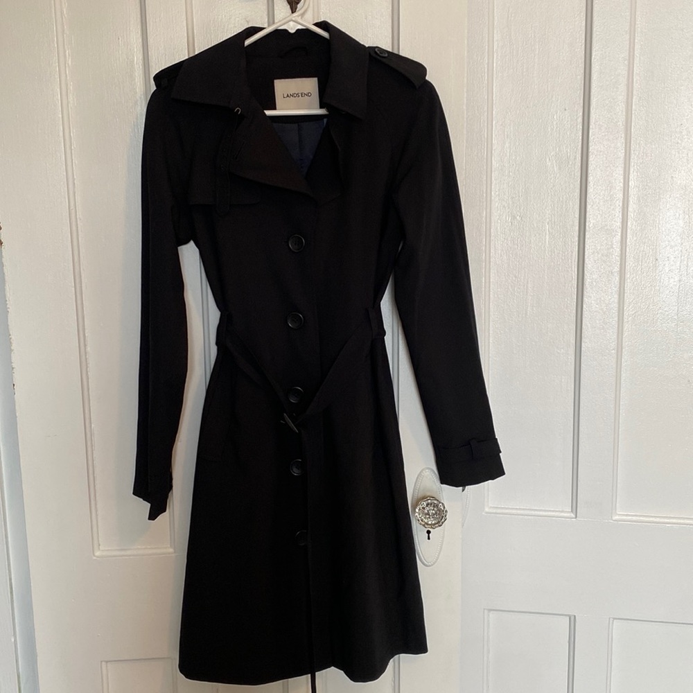 Women’s Lands’ End trench coat, size 2